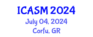International Conference on Applications of Sports Medicine (ICASM) July 04, 2024 - Corfu, Greece