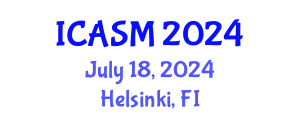 International Conference on Applications of Sports Medicine (ICASM) July 18, 2024 - Helsinki, Finland