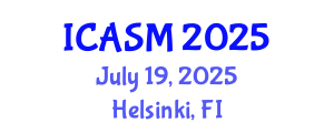 International Conference on Applications of Sports Medicine (ICASM) July 19, 2025 - Helsinki, Finland