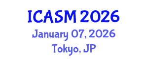 International Conference on Applications of Sports Medicine (ICASM) January 07, 2026 - Tokyo, Japan