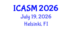 International Conference on Applications of Sports Medicine (ICASM) July 19, 2026 - Helsinki, Finland