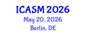 International Conference on Applications of Sports Medicine (ICASM) May 20, 2026 - Berlin, Germany