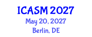 International Conference on Applications of Sports Medicine (ICASM) May 20, 2027 - Berlin, Germany International Conference on Applications of Sports Medicine (ICASM) May 20, 2027 - Berlin, Germany