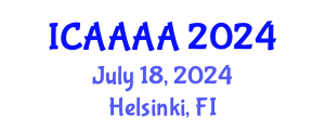International Conference on Applied Aerodynamics, Aeronautics and Astronautics (ICAAAA) July 18, 2024 - Helsinki, Finland