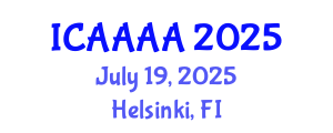International Conference on Applied Aerodynamics, Aeronautics and Astronautics (ICAAAA) July 19, 2025 - Helsinki, Finland