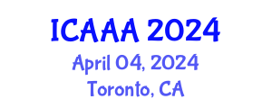 International Conference on Applied Aerodynamics and Aeromechanics (ICAAA) April 04, 2024 - Toronto, Canada