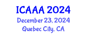 International Conference on Applied Aerodynamics and Aeromechanics (ICAAA) December 23, 2024 - Quebec City, Canada