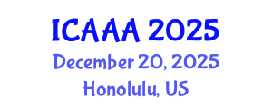 International Conference on Applied Aerodynamics and Aeromechanics (ICAAA) December 20, 2025 - Honolulu, United States