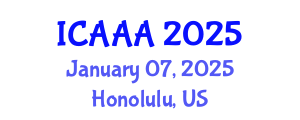 International Conference on Applied Aerodynamics and Aeromechanics (ICAAA) January 07, 2025 - Honolulu, United States