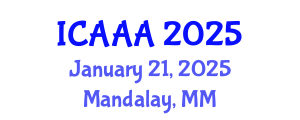 International Conference on Applied Aerodynamics and Aeromechanics (ICAAA) January 21, 2025 - Mandalay, Myanmar