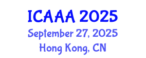 International Conference on Applied Aerodynamics and Aeromechanics (ICAAA) September 27, 2025 - Hong Kong, China