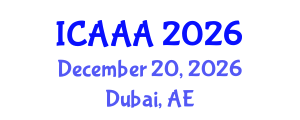 International Conference on Applied Aerodynamics and Aeromechanics (ICAAA) December 20, 2026 - Dubai, United Arab Emirates International Conference on Applied Aerodynamics and Aeromechanics (ICAAA) December 20, 2026 - Dubai, United Arab Emirates