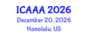 International Conference on Applied Aerodynamics and Aeromechanics (ICAAA) December 20, 2026 - Honolulu, United States International Conference on Applied Aerodynamics and Aeromechanics (ICAAA) December 20, 2026 - Honolulu, United States