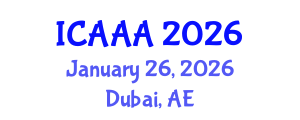 International Conference on Applied Aerodynamics and Aeromechanics (ICAAA) January 26, 2026 - Dubai, United Arab Emirates International Conference on Applied Aerodynamics and Aeromechanics (ICAAA) January 26, 2026 - Dubai, United Arab Emirates