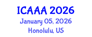 International Conference on Applied Aerodynamics and Aeromechanics (ICAAA) January 05, 2026 - Honolulu, United States International Conference on Applied Aerodynamics and Aeromechanics (ICAAA) January 05, 2026 - Honolulu, United States