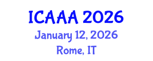 International Conference on Applied Aerodynamics and Aeromechanics (ICAAA) January 12, 2026 - Rome, Italy International Conference on Applied Aerodynamics and Aeromechanics (ICAAA) January 12, 2026 - Rome, Italy