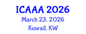 International Conference on Applied Aerodynamics and Aeromechanics (ICAAA) March 23, 2026 - Kuwait, Kuwait International Conference on Applied Aerodynamics and Aeromechanics (ICAAA) March 23, 2026 - Kuwait, Kuwait