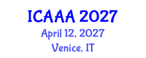 International Conference on Applied Aerodynamics and Aeromechanics (ICAAA) April 12, 2027 - Venice, Italy International Conference on Applied Aerodynamics and Aeromechanics (ICAAA) April 12, 2027 - Venice, Italy