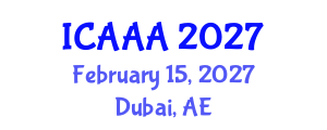International Conference on Applied Aerodynamics and Aeromechanics (ICAAA) February 15, 2027 - Dubai, United Arab Emirates International Conference on Applied Aerodynamics and Aeromechanics (ICAAA) February 15, 2027 - Dubai, United Arab Emirates