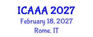 International Conference on Applied Aerodynamics and Aeromechanics (ICAAA) February 18, 2027 - Rome, Italy International Conference on Applied Aerodynamics and Aeromechanics (ICAAA) February 18, 2027 - Rome, Italy