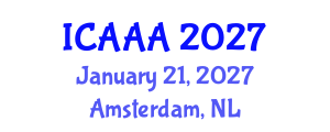 International Conference on Applied Aerodynamics and Aeromechanics (ICAAA) January 21, 2027 - Amsterdam, Netherlands International Conference on Applied Aerodynamics and Aeromechanics (ICAAA) January 21, 2027 - Amsterdam, Netherlands