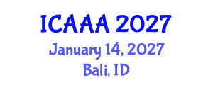 International Conference on Applied Aerodynamics and Aeromechanics (ICAAA) January 14, 2027 - Bali, Indonesia International Conference on Applied Aerodynamics and Aeromechanics (ICAAA) January 14, 2027 - Bali, Indonesia