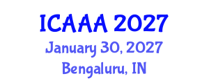 International Conference on Applied Aerodynamics and Aeromechanics (ICAAA) January 30, 2027 - Bengaluru, India International Conference on Applied Aerodynamics and Aeromechanics (ICAAA) January 30, 2027 - Bengaluru, India