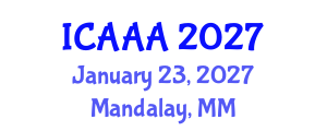 International Conference on Applied Aerodynamics and Aeromechanics (ICAAA) January 23, 2027 - Mandalay, Myanmar