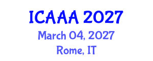 International Conference on Applied Aerodynamics and Aeromechanics (ICAAA) March 04, 2027 - Rome, Italy International Conference on Applied Aerodynamics and Aeromechanics (ICAAA) March 04, 2027 - Rome, Italy