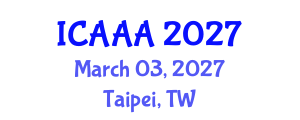 International Conference on Applied Aerodynamics and Aeromechanics (ICAAA) March 03, 2027 - Taipei, Taiwan International Conference on Applied Aerodynamics and Aeromechanics (ICAAA) March 03, 2027 - Taipei, Taiwan