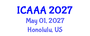 International Conference on Applied Aerodynamics and Aeromechanics (ICAAA) May 01, 2027 - Honolulu, United States International Conference on Applied Aerodynamics and Aeromechanics (ICAAA) May 01, 2027 - Honolulu, United States