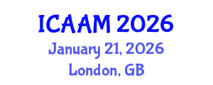 International Conference on Applied Analysis for Materials (ICAAM) January 21, 2026 - London, United Kingdom