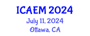 International Conference on Applied and Engineering Mathematics (ICAEM) July 11, 2024 - Ottawa, Canada