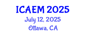 International Conference on Applied and Engineering Mathematics (ICAEM) July 12, 2025 - Ottawa, Canada