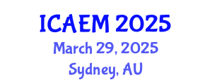International Conference on Applied and Engineering Mathematics (ICAEM) March 29, 2025 - Sydney, Australia