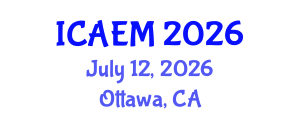 International Conference on Applied and Engineering Mathematics (ICAEM) July 12, 2026 - Ottawa, Canada