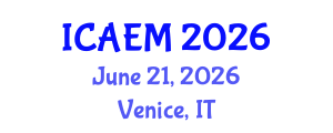 International Conference on Applied and Engineering Mathematics (ICAEM) June 21, 2026 - Venice, Italy