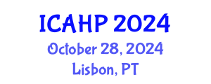 International Conference on Applied and Health Psychology (ICAHP) October 28, 2024 - Lisbon, Portugal