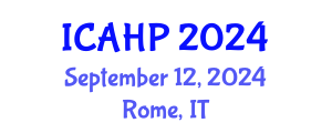 International Conference on Applied and Health Psychology (ICAHP) September 12, 2024 - Rome, Italy
