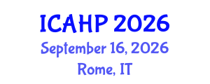 International Conference on Applied and Health Psychology (ICAHP) September 16, 2026 - Rome, Italy