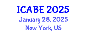 International Conference on Applied Biology and Ecology (ICABE) January 28, 2025 - New York, United States