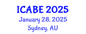 International Conference on Applied Biology and Ecology (ICABE) January 28, 2025 - Sydney, Australia
