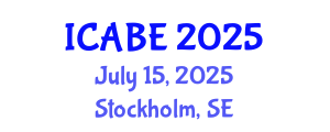International Conference on Applied Biology and Ecology (ICABE) July 15, 2025 - Stockholm, Sweden