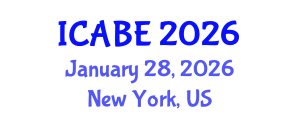 International Conference on Applied Biology and Ecology (ICABE) January 28, 2026 - New York, United States