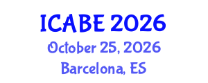 International Conference on Applied Biology and Ecology (ICABE) October 25, 2026 - Barcelona, Spain