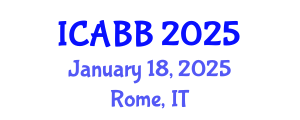 International Conference on Applied Bioscience and Biotechnology (ICABB) January 18, 2025 - Rome, Italy