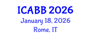 International Conference on Applied Bioscience and Biotechnology (ICABB) January 18, 2026 - Rome, Italy