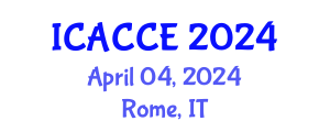 International Conference on Applied Chemistry and Chemical Engineering (ICACCE) April 04, 2024 - Rome, Italy