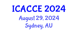 International Conference on Applied Chemistry and Chemical Engineering (ICACCE) August 29, 2024 - Sydney, Australia