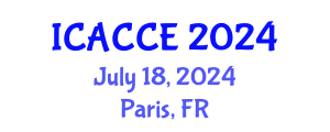 International Conference on Applied Chemistry and Chemical Engineering (ICACCE) July 18, 2024 - Paris, France